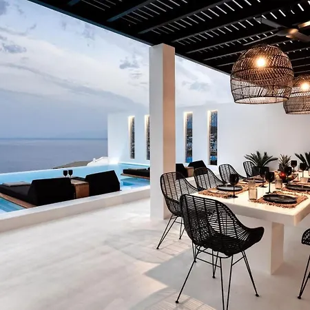 Dazzling Mykonos Villa Villa Lvellie 6 Bedrooms Unique Aegean Sea Views Private Infinity Pool Two Private Jacuzzis Psarou Beach Psarou (Mykonos)