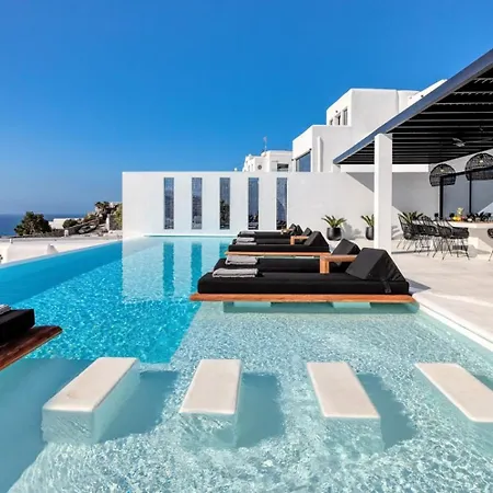 Dazzling Mykonos Villa Villa Lvellie 6 Bedrooms Unique Aegean Sea Views Private Infinity Pool Two Private Jacuzzis Psarou Beach Villa