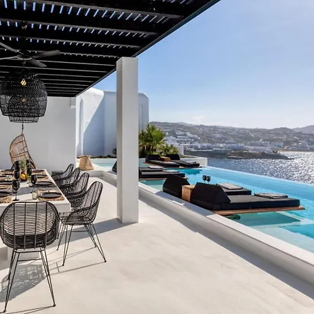 Dazzling Mykonos Villa Villa Lvellie 6 Bedrooms Unique Aegean Sea Views Private Infinity Pool Two Private Jacuzzis Psarou Beach Villa Psarou (Mykonos)