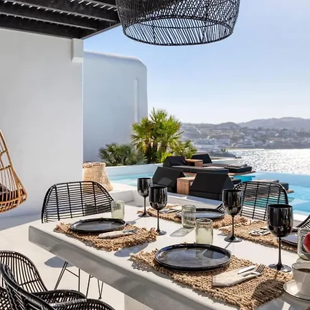 Dazzling Mykonos Villa Villa Lvellie 6 Bedrooms Unique Aegean Sea Views Private Infinity Pool Two Private Jacuzzis Psarou Beach *