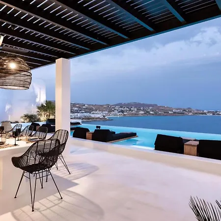 Dazzling Mykonos Villa Villa Lvellie 6 Bedrooms Unique Aegean Sea Views Private Infinity Pool Two Private Jacuzzis Psarou Beach Psarou (Mykonos)
