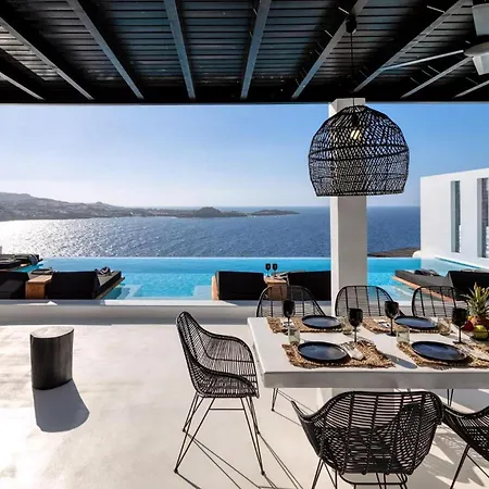 Villa Dazzling Mykonos Villa Villa Lvellie 6 Bedrooms Unique Aegean Sea Views Private Infinity Pool Two Private Jacuzzis Psarou Beach