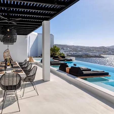 Dazzling Mykonos Villa Villa Lvellie 6 Bedrooms Unique Aegean Sea Views Private Infinity Pool Two Private Jacuzzis Psarou Beach Villa *