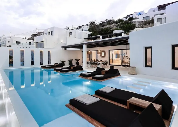 Villa Dazzling Mykonos Lvellie 6 Bedrooms Unique Aegean Sea Views *